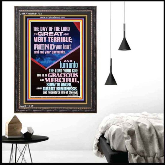 REND YOUR HEART AND NOT YOUR GARMENTS  Contemporary Christian Wall Art Portrait  GWFAVOUR11773  