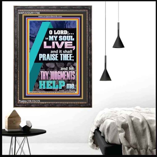 LET THY JUDGEMENTS HELP ME  Contemporary Christian Wall Art  GWFAVOUR11786  