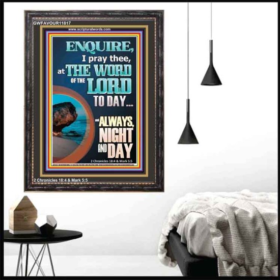 STUDY THE WORD OF THE LORD DAY AND NIGHT  Large Wall Accents & Wall Portrait  GWFAVOUR11817  