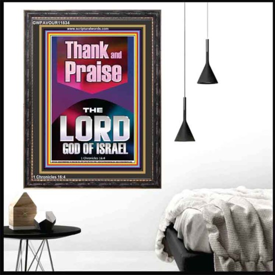 THANK AND PRAISE THE LORD GOD  Custom Christian Wall Art  GWFAVOUR11834  