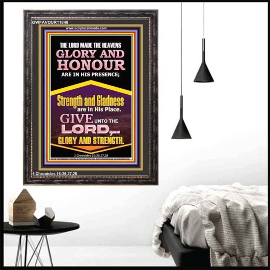 GLORY AND HONOUR ARE IN HIS PRESENCE  Custom Inspiration Scriptural Art Portrait  GWFAVOUR11848  