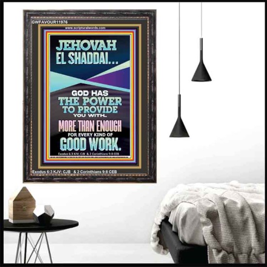JEHOVAH EL SHADDAI THE GREAT PROVIDER  Scriptures Décor Wall Art  GWFAVOUR11976  