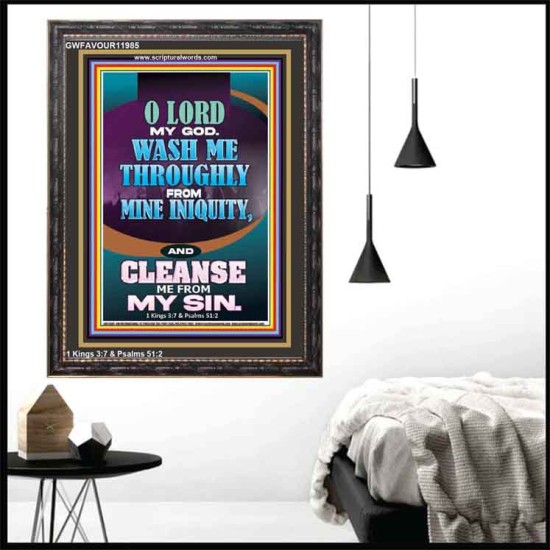 WASH ME THOROUGLY FROM MINE INIQUITY  Scriptural Verse Portrait   GWFAVOUR11985  