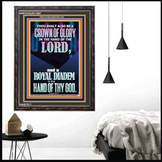 A CROWN OF GLORY AND A ROYAL DIADEM  Christian Quote Portrait  GWFAVOUR11997  