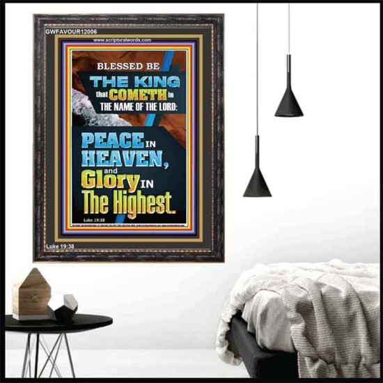 PEACE IN HEAVEN AND GLORY IN THE HIGHEST  Contemporary Christian Wall Art  GWFAVOUR12006  