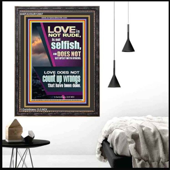 LOVE IS NOT RUDE  Biblical Paintings  GWFAVOUR12007  