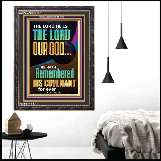 HE HATH REMEMBERED HIS COVENANT FOR EVER  Modern Christian Wall Décor  GWFAVOUR12187  