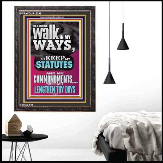 WALK IN MY WAYS AND KEEP MY COMMANDMENTS  Wall & Art Décor  GWFAVOUR12296  