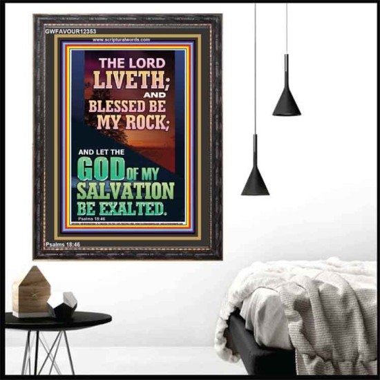 BLESSED BE MY ROCK GOD OF MY SALVATION  Bible Verse for Home Portrait  GWFAVOUR12353  