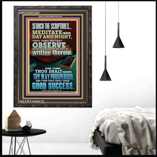 SEARCH THE SCRIPTURES MEDITATE THEREIN DAY AND NIGHT  Bible Verse Wall Art  GWFAVOUR12387  