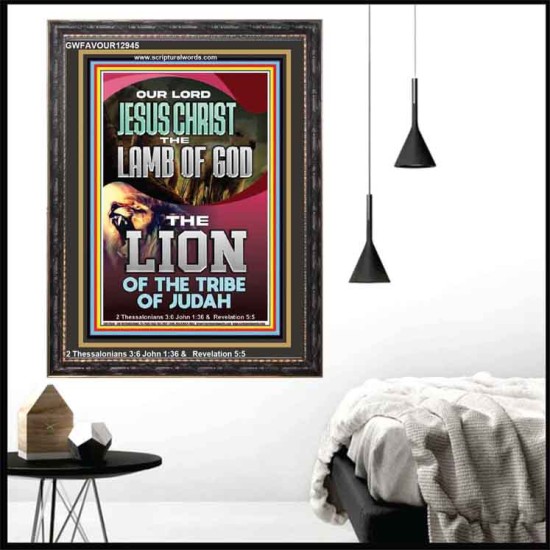 LAMB OF GOD THE LION OF THE TRIBE OF JUDA  Unique Power Bible Portrait  GWFAVOUR12945  