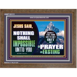WITH GOD NOTHING SHALL BE IMPOSSIBLE  Modern Wall Art  GWF10111  "45X33"
