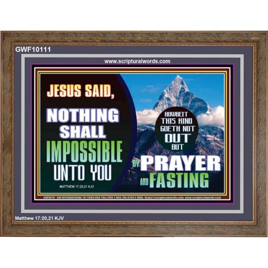 WITH GOD NOTHING SHALL BE IMPOSSIBLE  Modern Wall Art  GWF10111  