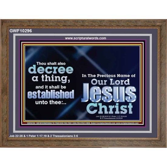 THE LIGHT SHALL SHINE UPON THY WAYS  Christian Quote Wooden Frame  GWF10296  