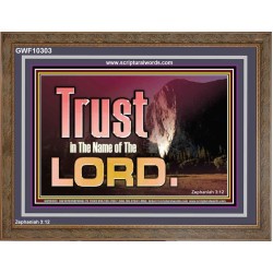 TRUST IN THE NAME OF THE LORD  Unique Scriptural ArtWork  GWF10303  "45X33"