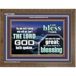 I BLESS THEE AND THOU SHALT BE A BLESSING  Custom Wall Scripture Art  GWF10306  "45X33"