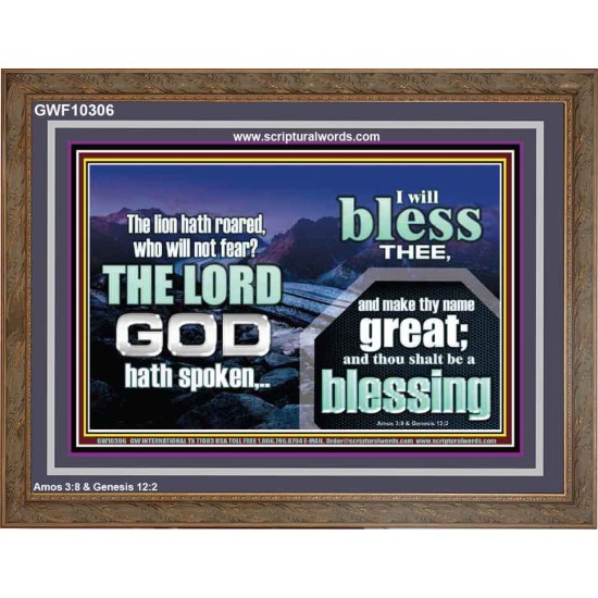 I BLESS THEE AND THOU SHALT BE A BLESSING  Custom Wall Scripture Art  GWF10306  