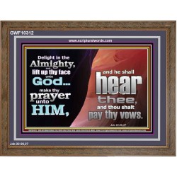 DELIGHT IN THE ALMIGHTY  Unique Scriptural ArtWork  GWF10312  "45X33"