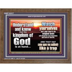 BEWARE OF THE CARE OF THIS LIFE  Unique Bible Verse Wooden Frame  GWF10317  "45X33"