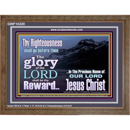 THE GLORY OF THE LORD WILL BE UPON YOU  Custom Inspiration Scriptural Art Wooden Frame  GWF10320  