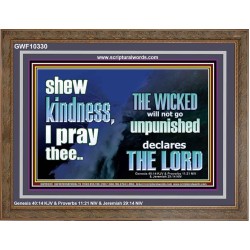 THE WICKED WILL NOT GO UNPUNISHED  Bible Verse for Home Wooden Frame  GWF10330  "45X33"