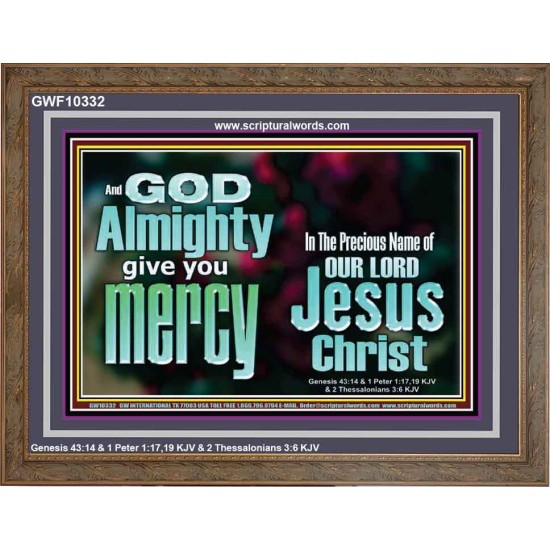 GOD ALMIGHTY GIVES YOU MERCY  Bible Verse for Home Wooden Frame  GWF10332  