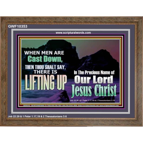 THOU SHALL SAY LIFTING UP  Ultimate Inspirational Wall Art Picture  GWF10353  