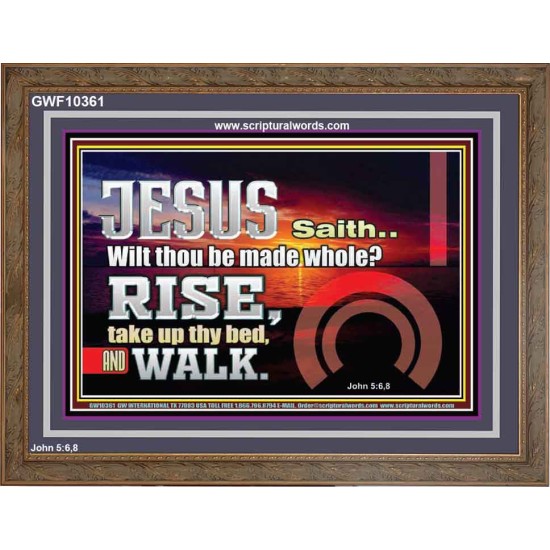 BE MADE WHOLE IN THE MIGHTY NAME OF JESUS CHRIST  Sanctuary Wall Picture  GWF10361  