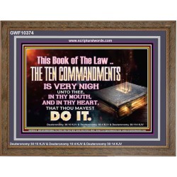 KEEP THE TEN COMMANDMENTS FERVENTLY  Ultimate Power Wooden Frame  GWF10374  "45X33"