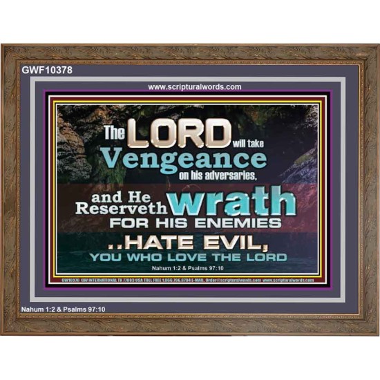 HATE EVIL YOU WHO LOVE THE LORD  Children Room Wall Wooden Frame  GWF10378  