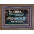 HATE EVIL YOU WHO LOVE THE LORD  Children Room Wall Wooden Frame  GWF10378  "45X33"