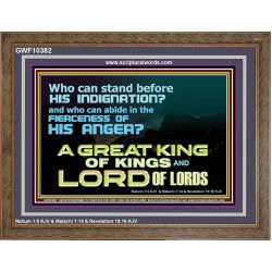 WHO CAN STAND BEFORE THY INDIGNATION  JEHOVAH TSEBAOTH  Unique Power Bible Picture  GWF10382  "45X33"