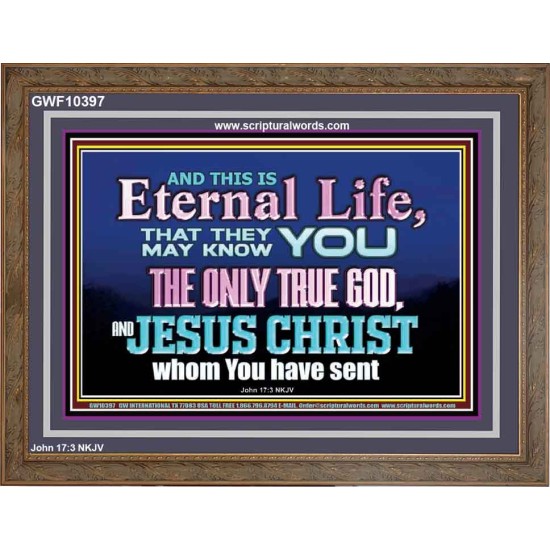CHRIST JESUS THE ONLY WAY TO ETERNAL LIFE  Sanctuary Wall Wooden Frame  GWF10397  