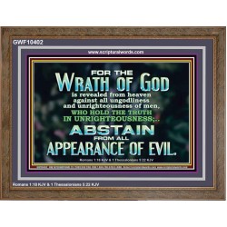 UNGODLINESS AND UNRIGHTEOUSNESS OUTLAW IN ETERNITY  Righteous Living Christian Wooden Frame  GWF10402  "45X33"