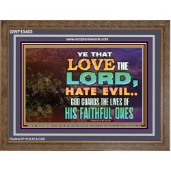 GOD GUARDS THE LIVES OF HIS FAITHFUL ONES  Children Room Wall Wooden Frame  GWF10405  "45X33"