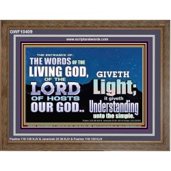 THE WORDS OF LIVING GOD GIVETH LIGHT  Unique Power Bible Wooden Frame  GWF10409  "45X33"