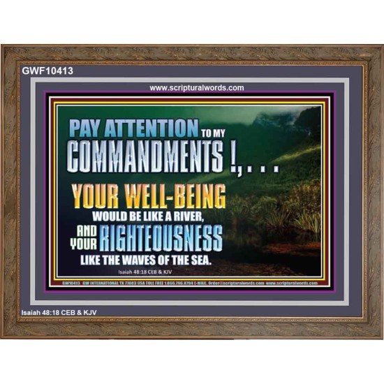 LET YOUR RIGHTEOUSNESS BE LIKE THE WAVES OF THE SEA  Church Wooden Frame  GWF10413  