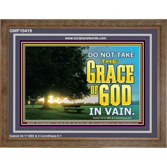 DO NOT TAKE THE GRACE OF GOD IN VAIN  Ultimate Power Wooden Frame  GWF10419  