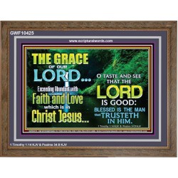SEEK THE EXCEEDING ABUNDANT FAITH AND LOVE IN CHRIST JESUS  Ultimate Inspirational Wall Art Wooden Frame  GWF10425  "45X33"