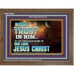 THE PRECIOUS NAME OF OUR LORD JESUS CHRIST  Bible Verse Art Prints  GWF10432  "45X33"