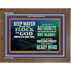 WATCH THE FLOCK OF GOD IN YOUR CARE  Scriptures Décor Wall Art  GWF10439  "45X33"