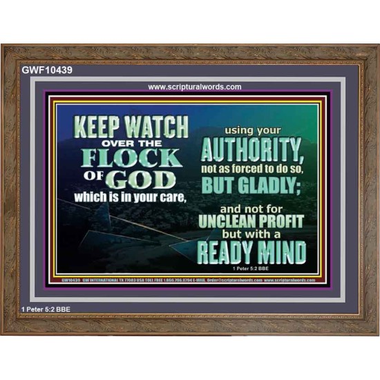 WATCH THE FLOCK OF GOD IN YOUR CARE  Scriptures Décor Wall Art  GWF10439  