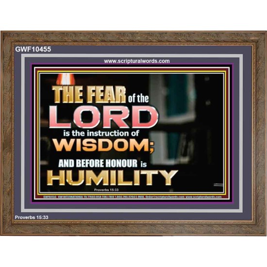 BEFORE HONOUR IS HUMILITY  Scriptural Wooden Frame Signs  GWF10455  