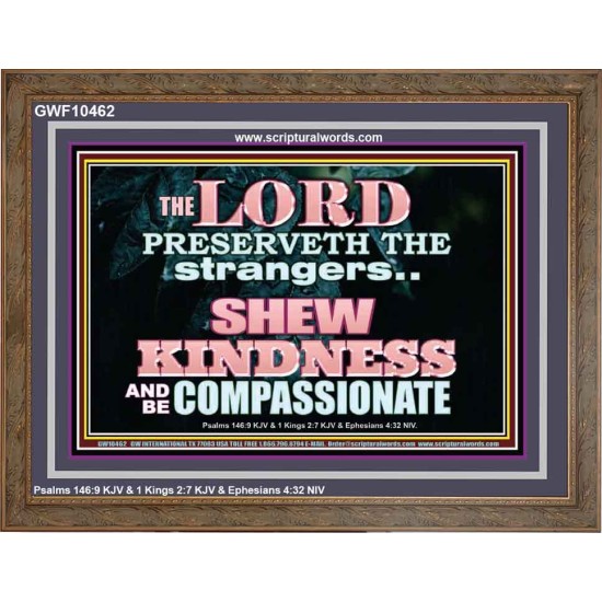 SHEW KINDNESS AND BE COMPASSIONATE  Christian Quote Wooden Frame  GWF10462  