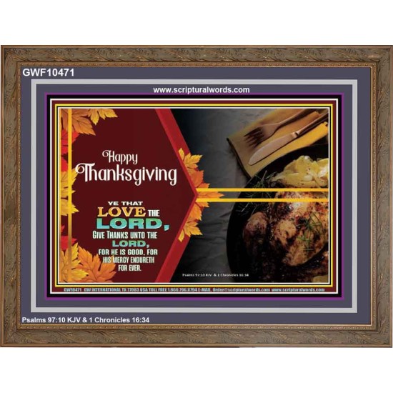 THE LORD IS GOOD HIS MERCY ENDURETH FOR EVER  Contemporary Christian Wall Art  GWF10471  