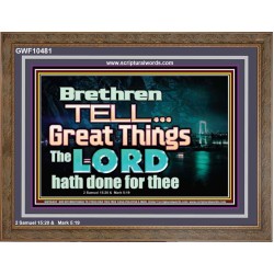 THE LORD DOETH GREAT THINGS  Bible Verse Wooden Frame  GWF10481  "45X33"