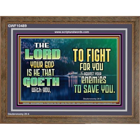 THE LORD IS WITH YOU TO SAVE YOU  Christian Wall Décor  GWF10489  