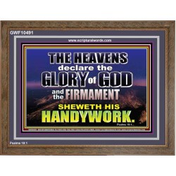 THE HEAVENS DECLARE THE GLORY OF THE LORD  Christian Wall Art Wall Art  GWF10491  "45X33"