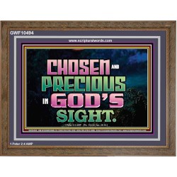 CHOSEN AND PRECIOUS IN THE SIGHT OF GOD  Modern Christian Wall Décor Wooden Frame  GWF10494  "45X33"
