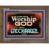 THOSE WHO WORSHIP THE LORD WILL BE ENCOURAGED  Scripture Art Wooden Frame  GWF10506  "45X33"